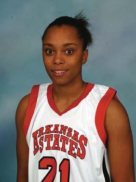 #21 Shania Hurst 5-10, Fr. G, HS St. Louis, Mo. #22 Shay Scott 6-2, Fr. F, HS N. Little Rock, Ark. #23 Makala McNair 5-10, Fr. G, HS Alpena, Ark. Will not play in 2007-08 due to injury. Points.........12 vs.