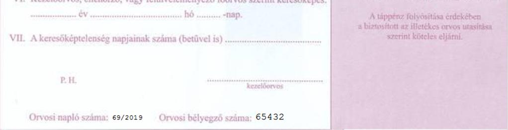 Táppénzes papír nyomtatása Az új munkakör adat bevezetésével a táppénzes papír nyomtatás is változott, de ez nem igényel felhasználói oldalról