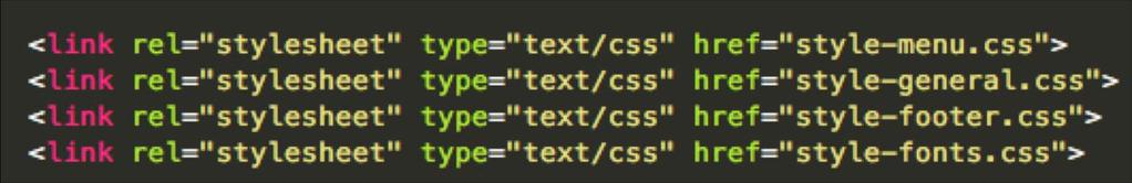 Több stíluslap használata 41 Lehetőség van a nagy CSS fájlunkat több részre szeparálni (célszerű