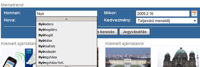 kigyűjti azoknak a településeknek a