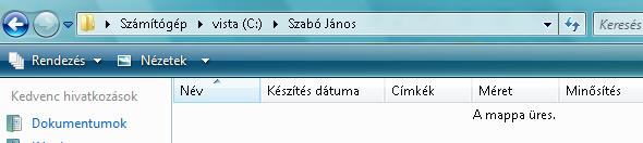 De nem kell kétségbe esni, nevezzük át! Katt. jobb egérgombbal az Új mappára, ott válasszuk ki az Átnevezés parancsot.