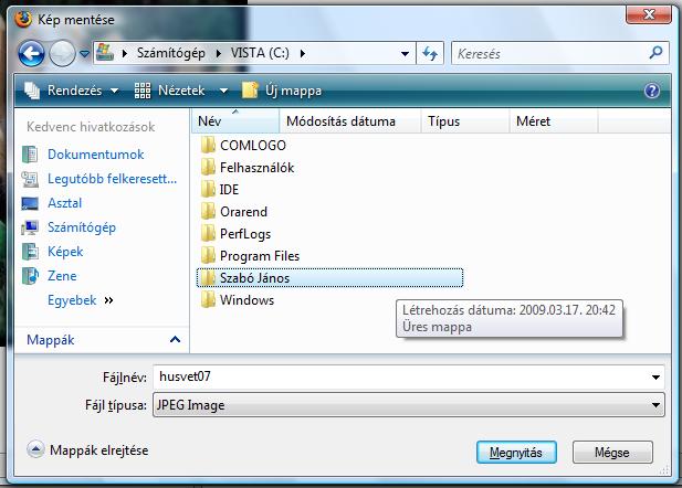 Ott keressük meg azt a mappát (könyvtárat), amit a gyerkőccel közösen hoztunk
