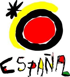 A Miró által alkotott Spanyolország logó, amelyet 1983 óta