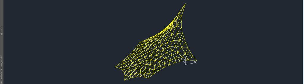 Mivel méterben gondolkodtunk a csúcsok megadásánál és szeretnénk, ha a felületünk viszonylag sima legyen, a háromszögelés felosztását viszonylag sűrűnek vesszük: finomsag=0.