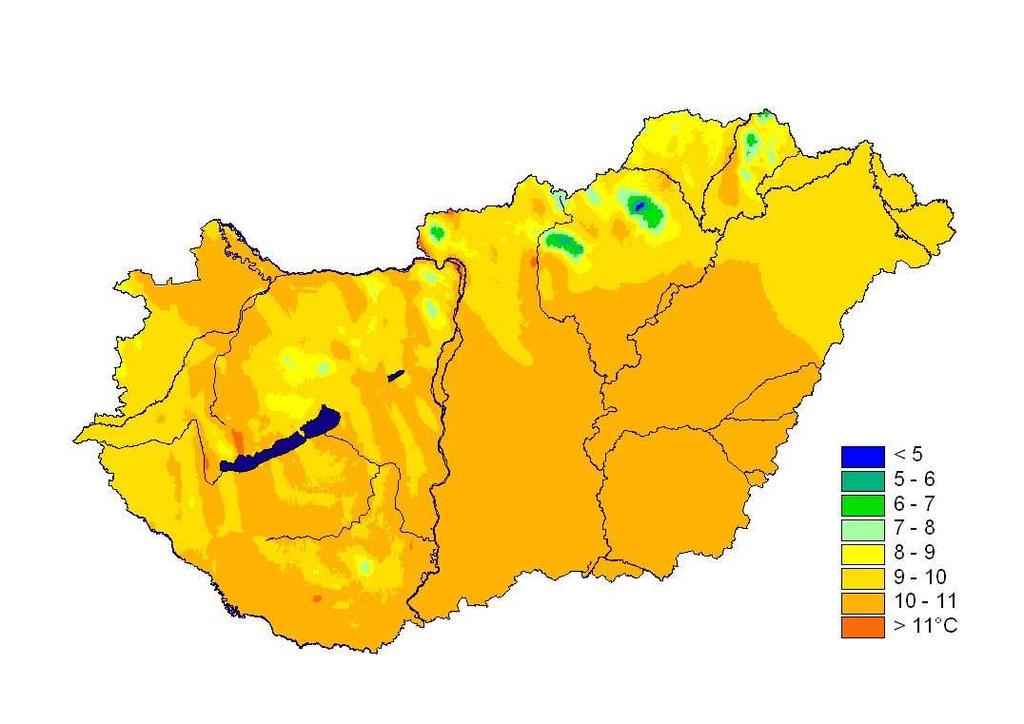 Az országos átlag többft bbféleképpen becsülhet lhető állom llomási átlagok (hány állomás?, domborzati sajátoss tosságok?