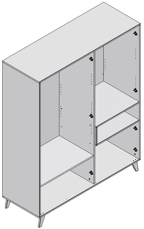 Now please place the cabinet in the desired position because it is now easiest to move. When shifting the cabinet, lift it slightly to prevent the feet breaking off.