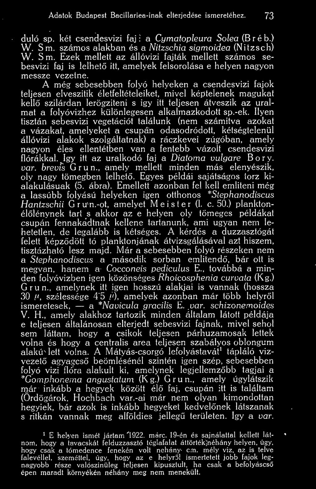 A még sebesebben folyó helyeken a csendesvizi fajok teljesen elveszitik életfeltételeiket, mivel képtelenek magukat kell szilárdan lerögziteni s igy itt teljesen átveszik az uralmat a folyóvizhez