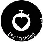 Start training (Edzés indítása) Innen indíthatod el az edzésszakaszt.