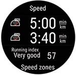 Pace/Speed (Tempó/Sebesség) Maximális tempó/sebesség az edzésszakasz során Running Index