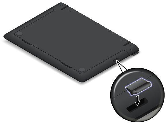 2. Helyezze be a ThinkPad Helix Ultrabook Pro Keyboard billentyűzethez kapott