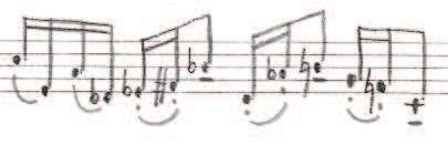 Banda Ádám: Hubay Jenő tanítványainak kapcsolata Bartók Bélával 112 3. kottapélda: 1. tétel, 96-97. ütem. Székely felvételén: Szervánszky felvételén: - a 105.