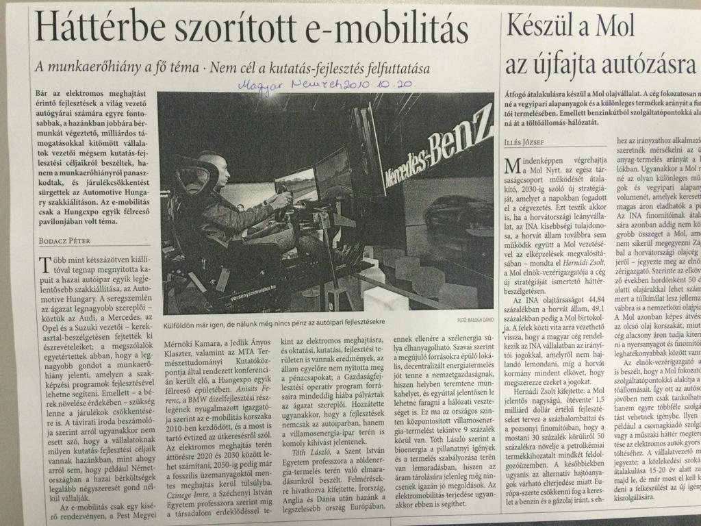 E-mobilitás Országos alapprobléma E-mobilitás másképpen