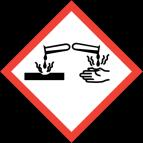 Címkézés (1272/2008/EK RENDELETE) Veszélyt jelző piktogramok : Signal Word : Veszély Veszélyességi állítások : H314 Súlyos égési sérülést és szemkárosodást okoz.