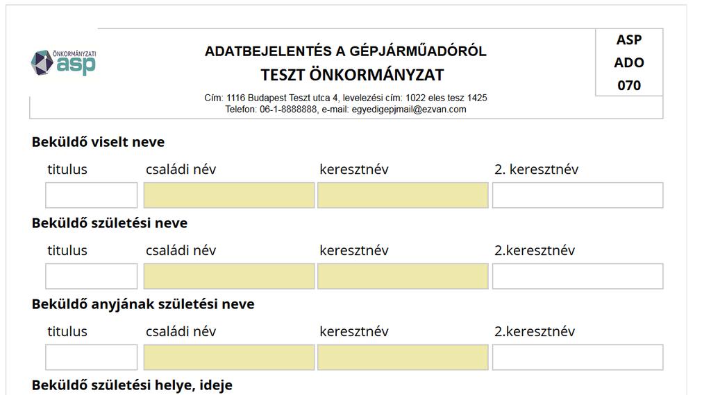 4. Önkormányzati űrlapmenedzsment 4.1.