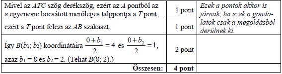 827. A derékszögű koordináta-rendszerben adott a 4x + y = 17 egyenletű e egyenes, továbbá az e egyenesre illeszkedő C(2; 9) és T(4; 1) pont.