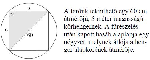 H Á R O M S Z Ö G A L A P Ú H A S Á B 914. Egy szabályos háromszög alapú egyenes hasáb minden éle 4 cm hosszú. Számítsa ki a test térfogatát! Számításait részletezze! (4p) (2017máj9b) 915.