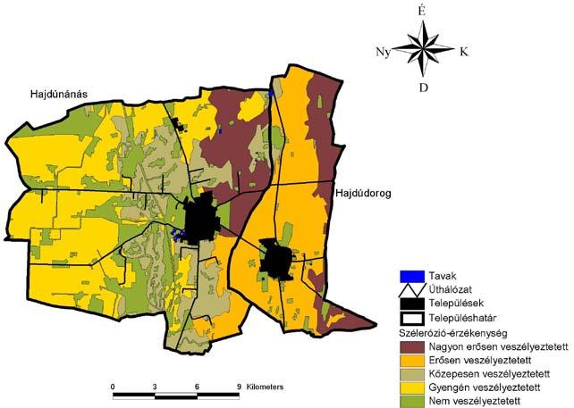 8. ábra A hajdúháti mintaterület potenciális