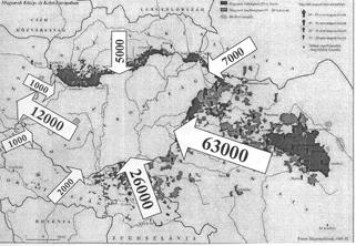 tozás (vegyesen vándorlás és nemzetiségi váltás). Lehet azonban, hogy ez utóbbi egyenleg egy részét valójában hozzá kellene adnunk a magyarországi vándorlási egyenleghez. 21.