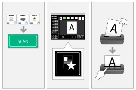 A CaptureOnTouch programmal a beolvasás céljától és felhasználói programtól függően többféle beolvasási mód közül választhat.