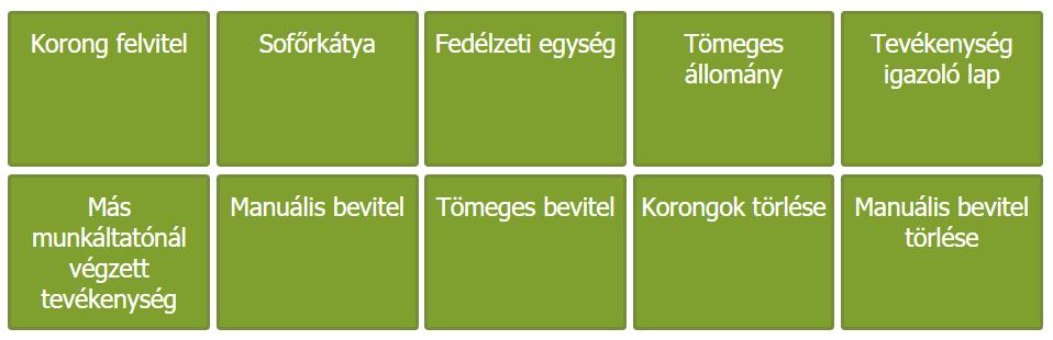 A lista önmagáért beszél. Beállítjuk a munkaidőkeretet a járművezetőnél (1-6 hónap), majd lekérjük ezt a listát pl. január 1-től április 30-ig.