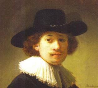 Divergens strabizmus híres régi festményeken 6. ábra: Rembrandt van Rijn: Önarckép (1632) Miután anyjáról készült portréján is divergáló strabismus látható, Emery örökölt exotropiára gondol (2).