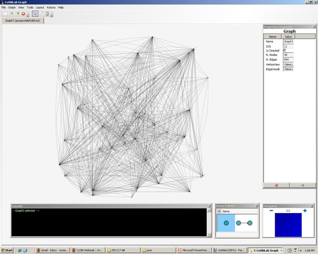 Graph imported and the four