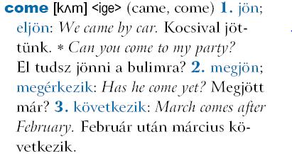 Jelentések száma Hogyan vannak a jelenések elkülönítve? Milyen magyar megfelelői vannak a szónak? Egészítsd ki a mondatokat!