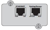 Ethernet hálózathoz csatlakozik. Mindezek mellett a környezeti megfigyelő szonda is csatlakoztatható a páratartalom, hőmérséklet, füstérzékelés és biztonsági információ leolvasásához.