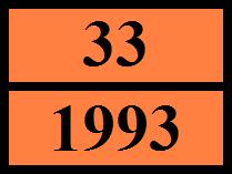 .6.1. Szárazföldön történő szállítás Veszélyt jelölő számok (Kemler szám) : 33 Klasszifikációs kód (ADR) : F1 Narancssárga táblák : Különleges előírások (ADR) : 274, 601, 640D Szállítási kategória