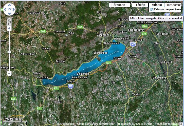 Végső megoldás: írjuk be, hogy Magyarország a keresőbe, aztán közelítsünk rá a Balatonra