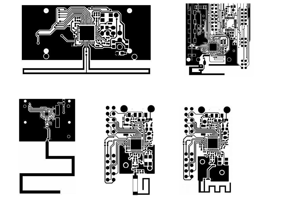 3.3. ábra. A lehetséges PCB antenna formák 3.4. ábra. A megvalósított antenna 3.