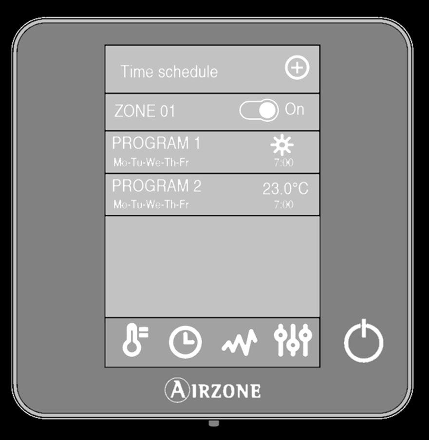 ZAAWANSOWANA OBSLUGA TERMOSTATU BLUEFACE User settings (Ustawienia użytkownika) PL PL Language/Country (Język/Kraj). Pozwala na wybór wartości dla systemu. Brightness (Jasność).