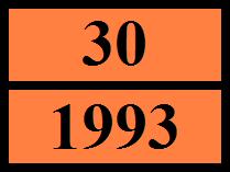 Narancssárga táblák : Különleges előírások (ADR) : 274, 601, 640E Szállítási kategória (ADR) : 3 Alagútkorlátozási kód (ADR) : D/E Korlátozott mennyiség (ADR) : 5l Engedményes mennyiség (ADR) : E1