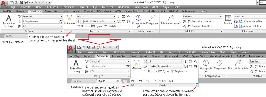 RAJZMÉRETEZÉS 29 A méretezéshez tartozó rajzelemek megjelenítését méretváltozók szabályozzák. Ezeket a változókat méretezési stílusokba vonhatjuk össze.