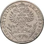 20 Krajcár (Ag) 1769 Gyulafehérvár /Karlsburg/ mint elôzô, de mellkép fátyolban /wie