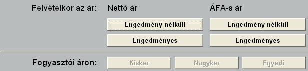 újrakalkulálja a kezelő az eladási árat, ezért a számolás korrekt elvégzése miatt szüksége van arra, hogy az ár engedményes, vagy