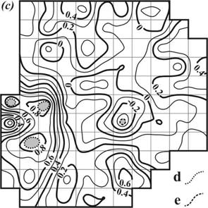 5 (a) The modelled heat island distribution, the distributions of the difference between the modelled and the (independent) annual mean maximum heat island intensity (March 1999 February 2000) ( C)