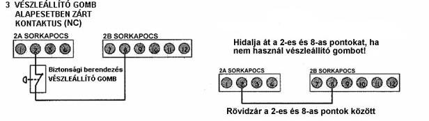 KIT-ASTER-Q36 új 12. oldal, összesen: 12 3-8 Bemenet, a biztonsági fotocellához, a zárási munkafázisban. Több infrasorompó alkalmazásakor, vev egységeik relé kontaktusait sorosan kell felf zni.