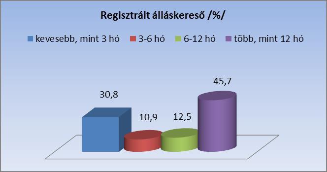 Regisztrált álláskeresőként eltelt idő: IDŐ/JÁRÁS Kunhegyesi Kunszent mártoni Karcagi Mezőtúri Jászberényi Jászapáti Tiszafüredi Törökszent miklósi Szolnoki kevesebb, mint 3 hó 37 11 2 15 33 14 12 9