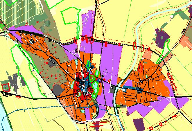 2.1. MEGALAPOZÓ VIZSGÁLAT Módosítási helyszín a településszerkezeti terven jelölve 1312, 1313 hrsz A hatályban lévő településrendezési eszközök A hatályban lévő településrendezési eszközök