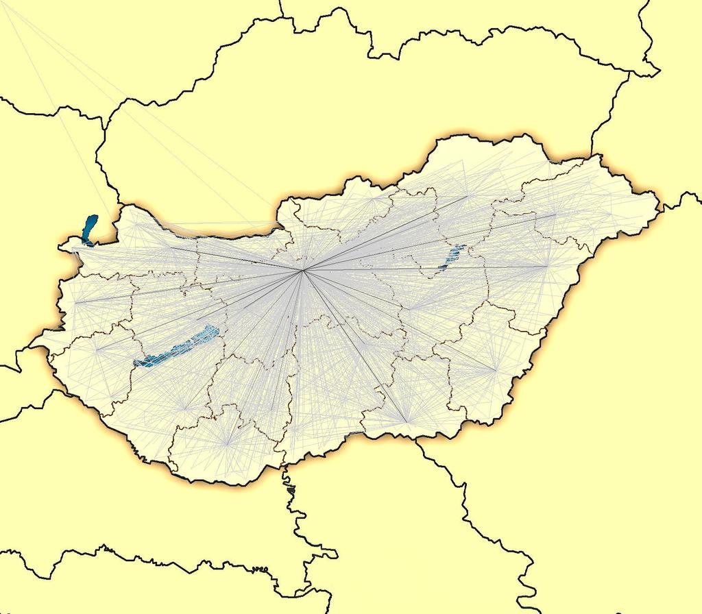 Magyarország pénzforgalmi térképe Forrás: (Helmeczi,