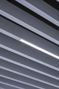 linear ceiling designs. They are suitable with different lighting elements.