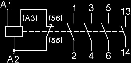 [kw] AC-2, AC-3 380/415 V 660/690 V Névleges termikus áram [A] AC-1 Érintkezők elrendezése