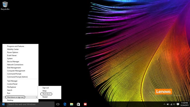 lehetőségre. Windows 10 operációs rendszer: Az egérmutatót vigye a bal alsó sarokba, majd kattintson a Start gombra.