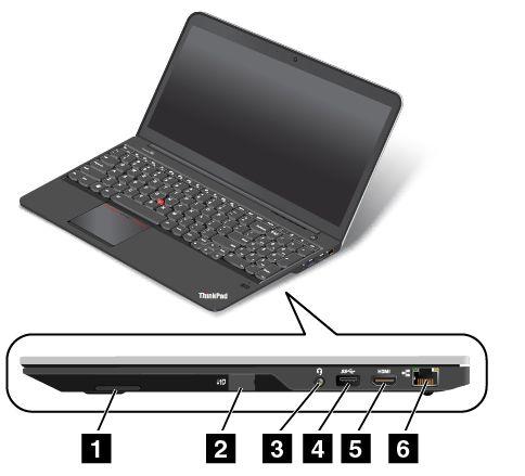 7 Rendszer állapotát jelző fény (világító ThinkPad logó) A tenyérpihentetőn lévő világító ThinkPad logó a rendszer állapotát jelzi. A számítógép több állapotjelző fénnyel is rendelkezik.