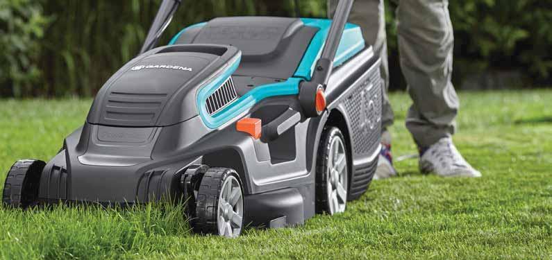 GARDENA elektromos fűnyírók PowerMax Erőteljes és kényelmes A PowerMax elektromos fűnyírók a PowerPlus motornak és a DuraEdge duplán edzett precíziós késnek köszönhetően kiváló fűnyírást és optimális