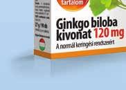 BioCo Ginkgo biloba kivonat, 120 mg MEGAPACK 90 db étrend-kiegészítő tabletta A Ginkgo biloba hozzájárulhat a normál