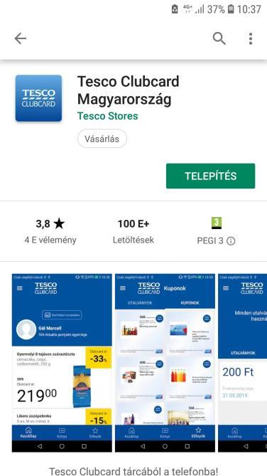 Hogyan tudok bejelentkezni a Clubcard Fiókomba a mobilapplikáció segítségével?