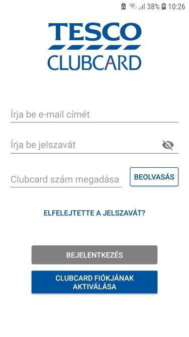 A megjelenő felületen megadhatja, hogy rendelkezik-e Online Bevásárlás fiókkal, így ha véletlenül választotta a Clubcard fiókjának