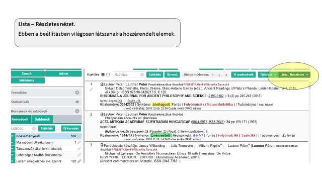 Most jön a második öltés: a szerző nevének hozzárendelése az mtmt-profilhoz.